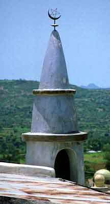 Closeup of a masjid in Harar