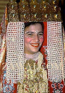 Moroccan bride with headdress