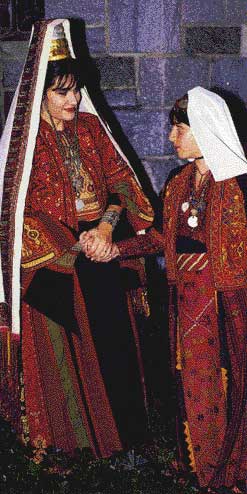 Traditional wedding dress from Bethlehem