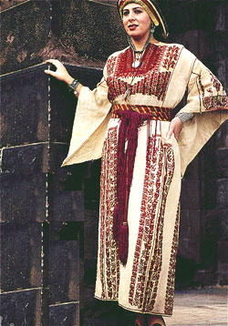 Traditional wedding dress from Ramallah