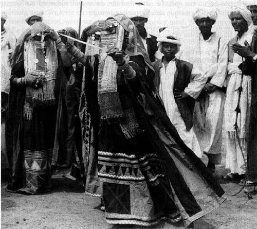 Sword dance at a Sudanese Rashaayda wedding