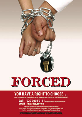 Forced marriage poster for people in the UK