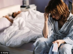Depressed wife after finding out of husband's affair.