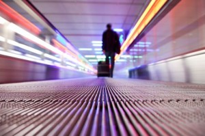 Missing husband, absent husband, man with suitcase at airport