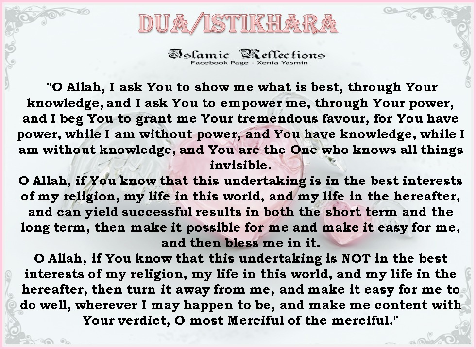 English Translation of the Dua for Istikhaarah