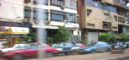 Cairo traffic zooming along
