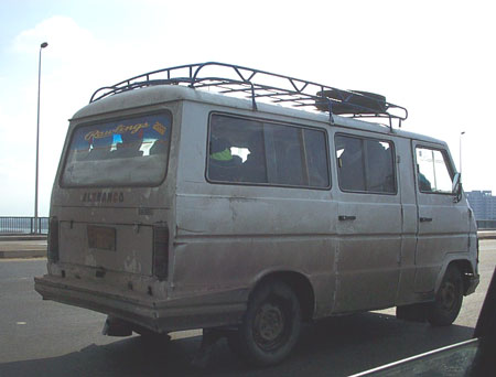 The micro-bus is popular in Egypt