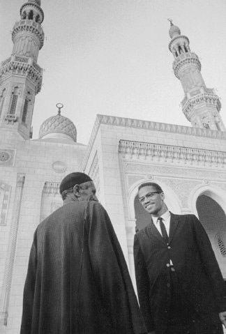 Al Hajj Malik El-Shabazz at a masjid in Cairo