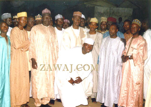 Groom and his friends