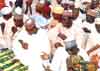 Abubakar and Hadiza at their wedding in Nigeria