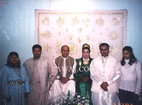 Family and friends at Javed and Fatiha's wedding.