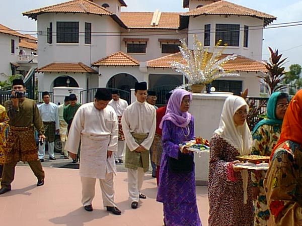 Bridegroom's Entourage Arriving for the Engagement Ceremony