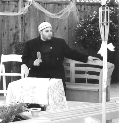 Groom enjoys a popsicle before getting married