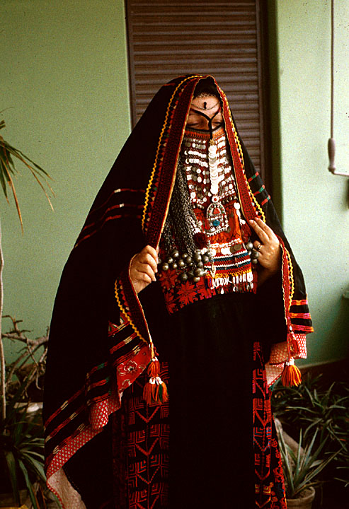 Egyptian bedouin woman in a traditional Egyptian wedding costume