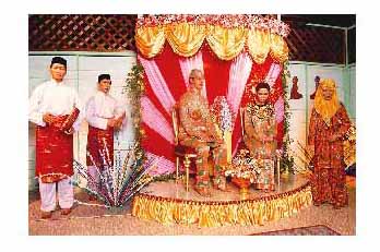 Malay groom and bride